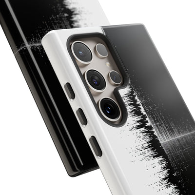 Black Tough Phone Case for Samsung - Static Signal Split