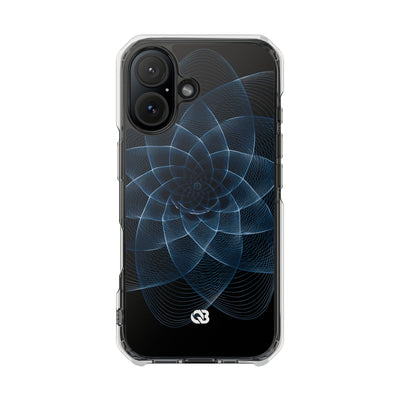 Blue Impact MagSafe Phone Case for iPhone - Cobalt Geometric Bloom