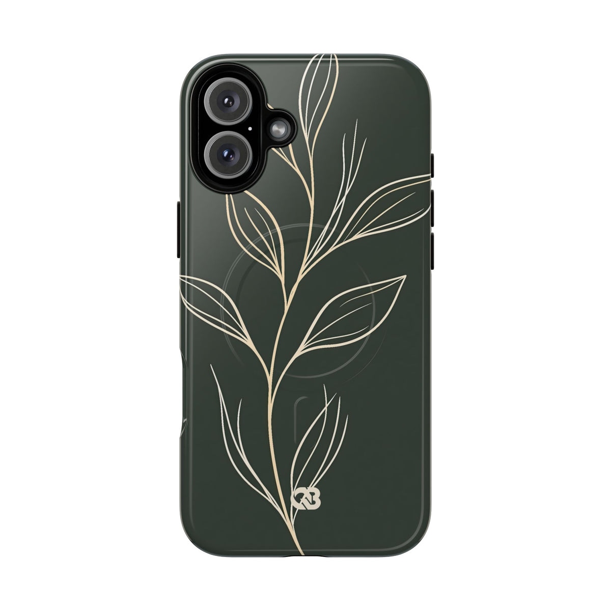Minimal Botanical Stem · Tough 2.0 Magnetic Phone Case for iPhone · Green