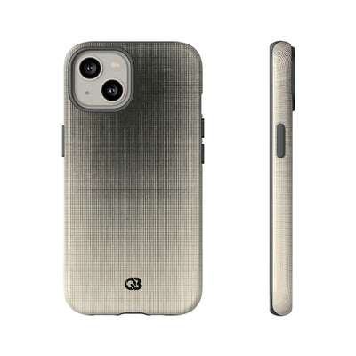 Beige Tough Phone Case for iPhone - Carbon Screen Grid