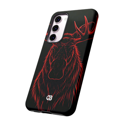 Nordic Moose Contour · Tough Phone Case for Samsung · Red