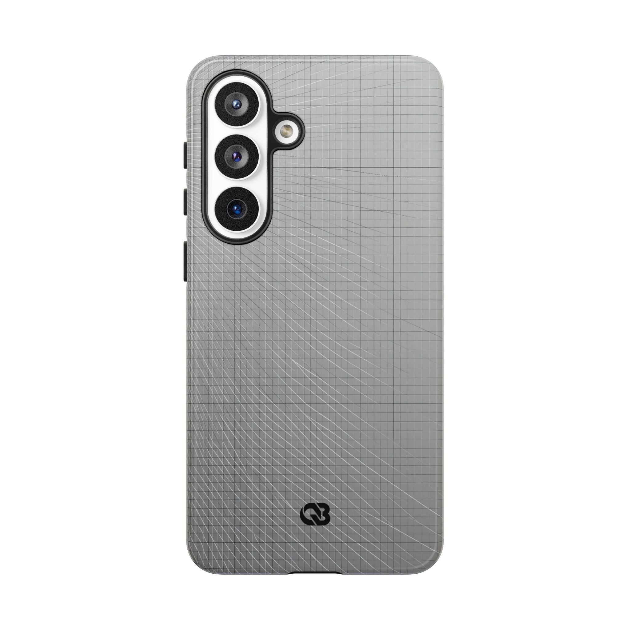Grey Tough Phone Case for Samsung - Chrome Mesh Warp