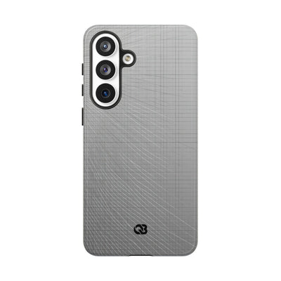 Grey Tough Phone Case for Samsung - Chrome Mesh Warp