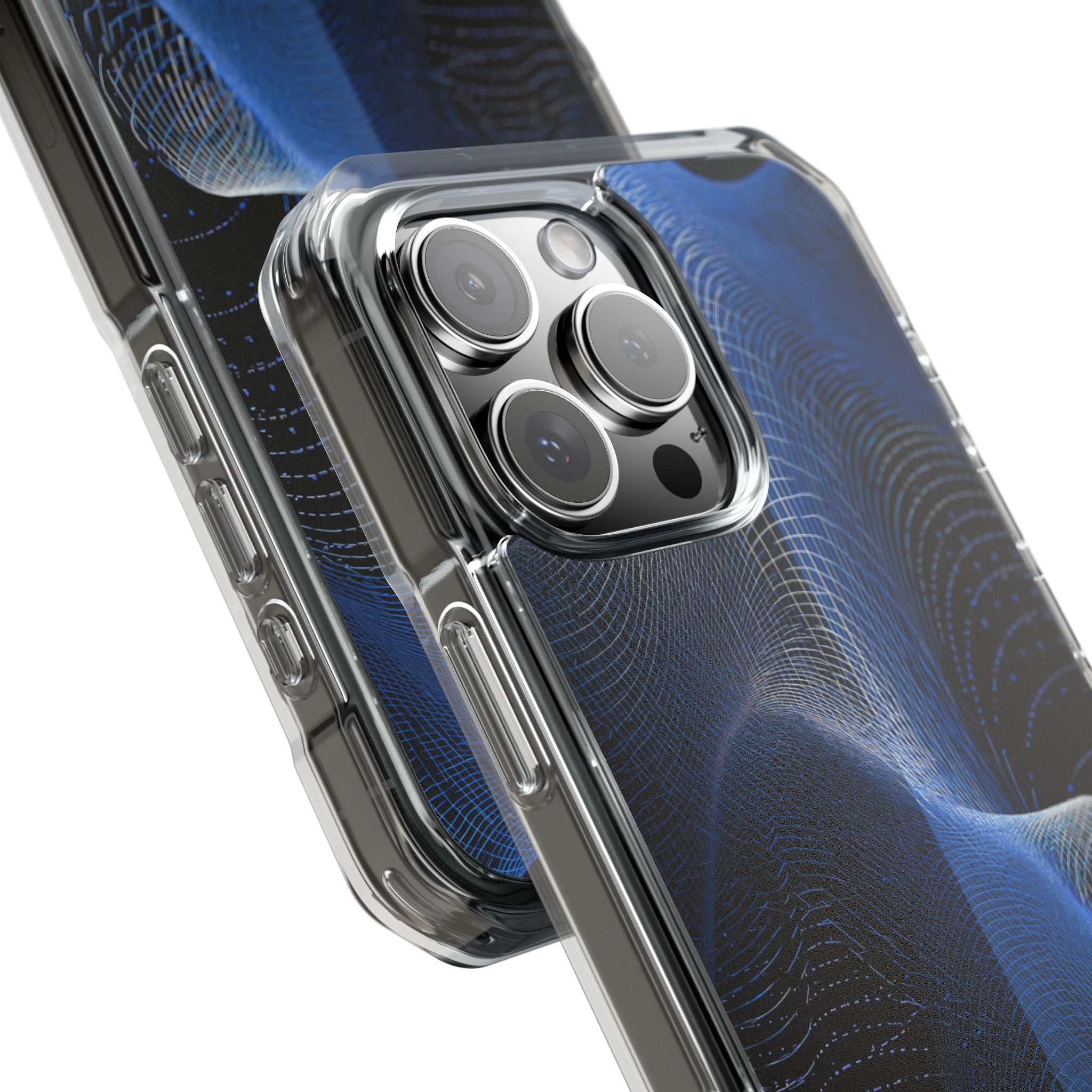 Blue Impact MagSafe Phone Case for iPhone - Electric Blue Flux