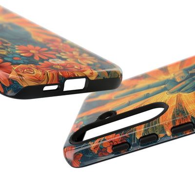Fleur de paix radieuse · Coque de téléphone Tough pour Samsung