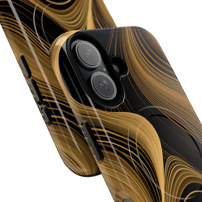 Gold Tough 2.0 Magsafe Phone Case for iPhone - Molten Copper Strands
