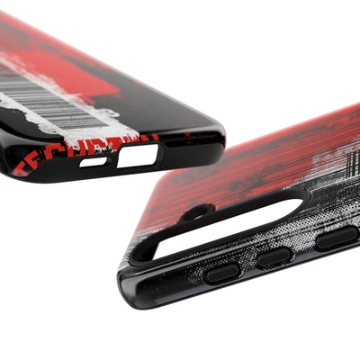 Distorted Barcode · Tough Phone Case for Samsung · Black