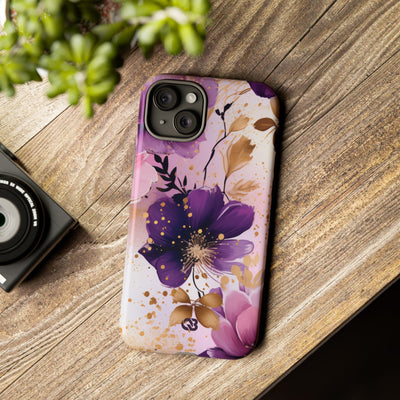 Gilded Violet Bloom · Tough Phone Case for iPhone