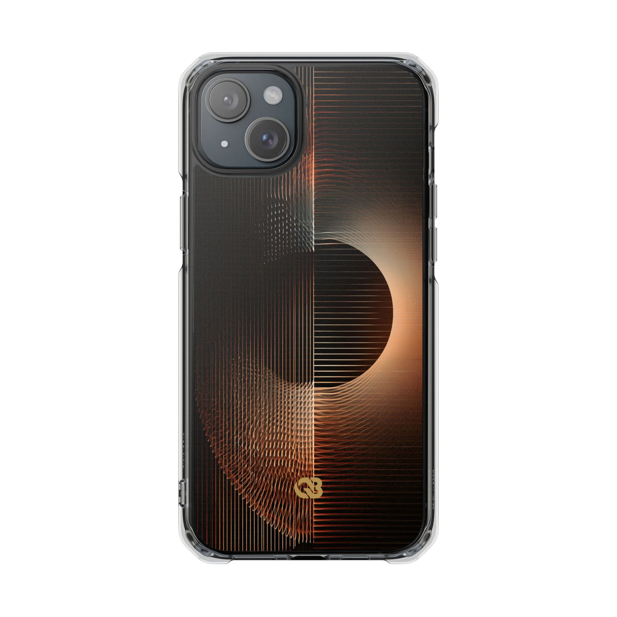 Amber Meridian · Clear Impact Magnetic Phone Case for iPhone · Black