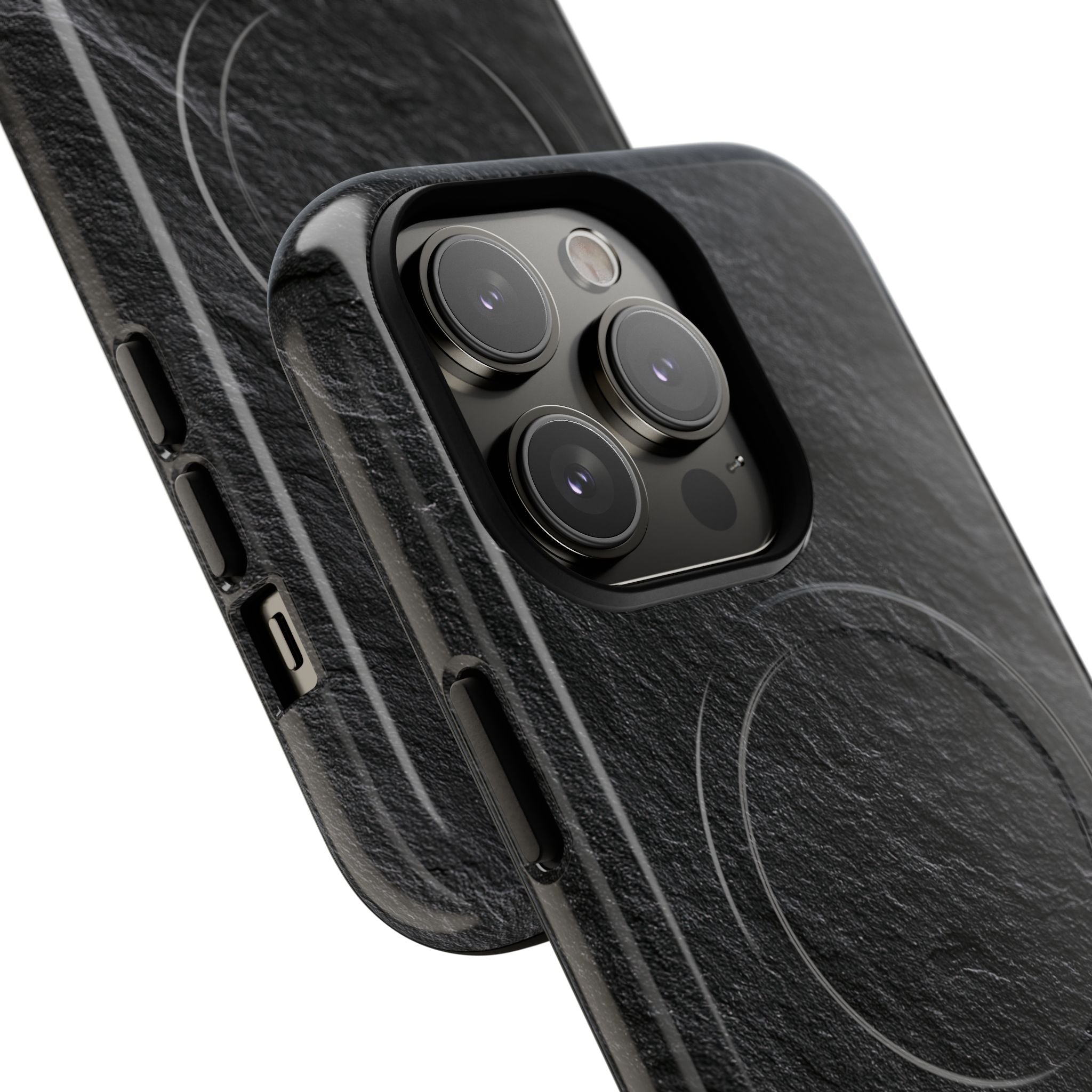 Black Tough 2.0 Magsafe Phone Case for iPhone - Raw Obsidian Slate
