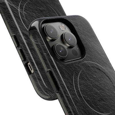 Black Tough 2.0 Magsafe Phone Case for iPhone - Raw Obsidian Slate