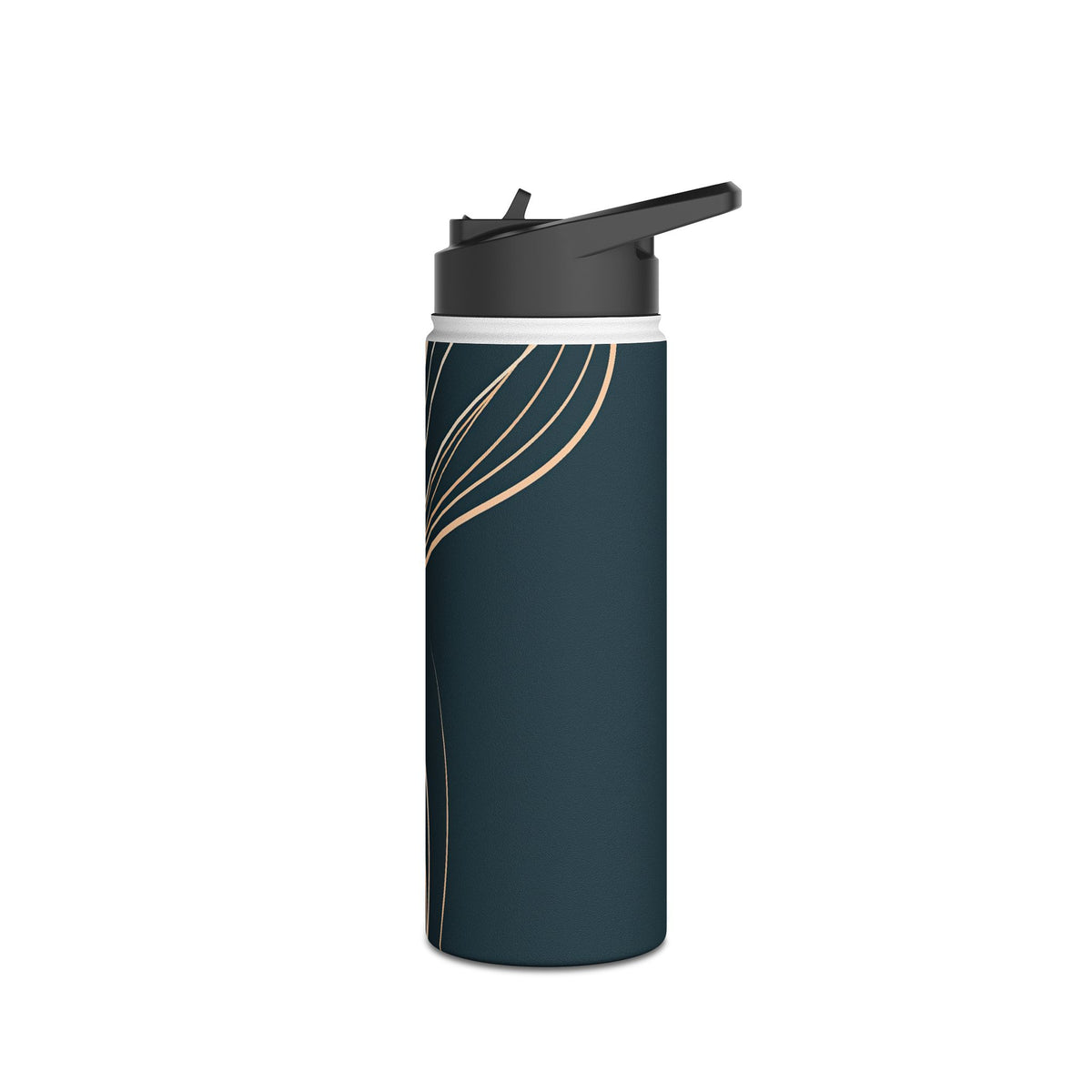 Botanical Contour · Insulated Water Bottle · Teal