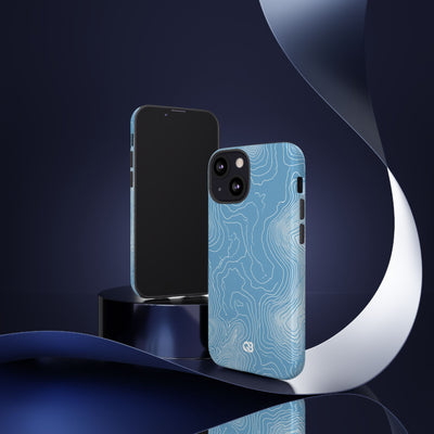Glacial Basin Topo · Tough Phone Case for iPhone · Blue