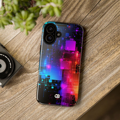 Spectral Circuit Grid · Tough Phone Case for iPhone · Black