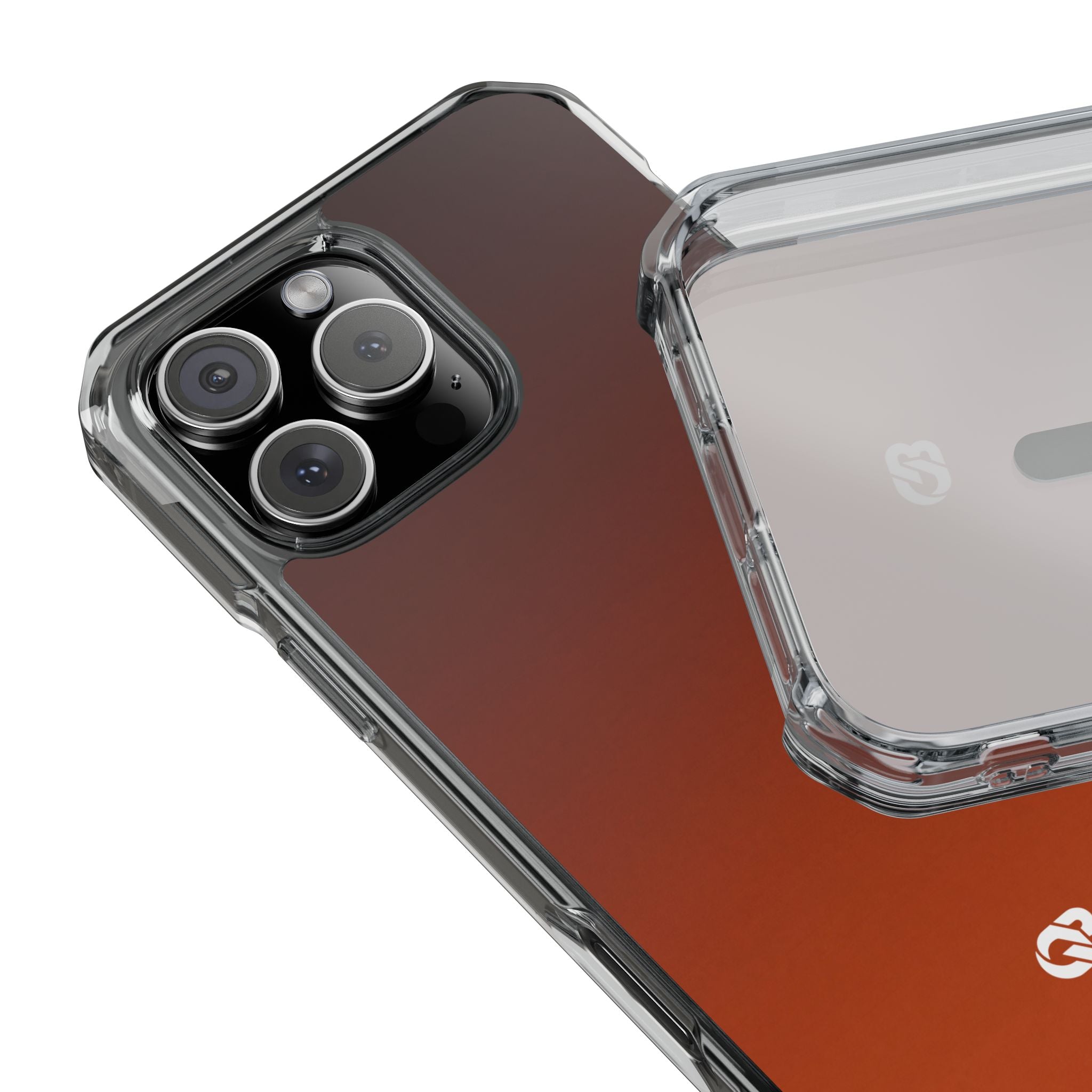 Orange Impact MagSafe Phone Case for iPhone - Obsidian Ember Fade