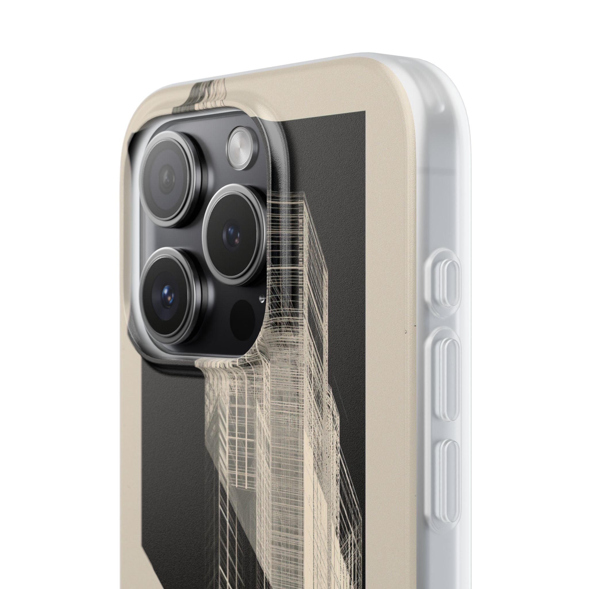 Beige Lite Phone Case for iPhone - Monolith Urban Grid