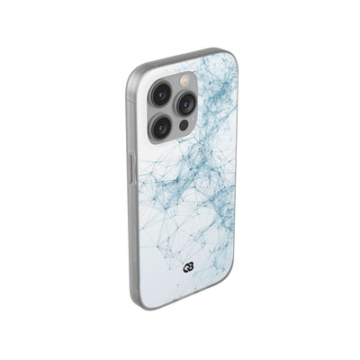 Blue Lite Phone Case for iPhone - Glacial Neural Web