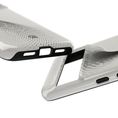 White Tough Phone Case for Google Pixel - Linear Torsion Grid