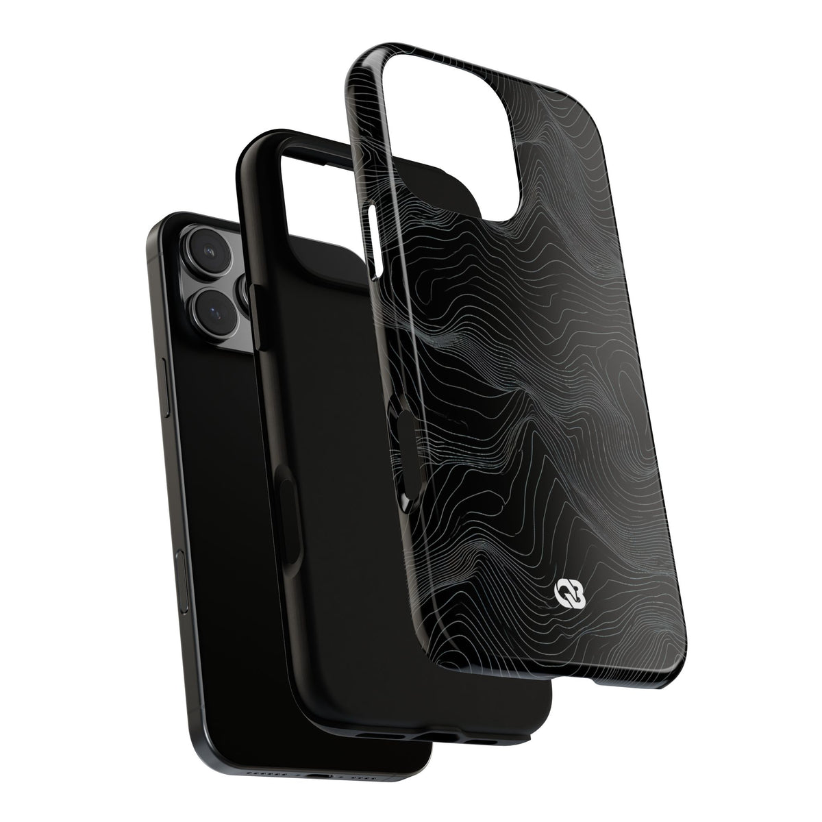 Obsidian Contour Elevation · Tough Phone Case for iPhone · Black