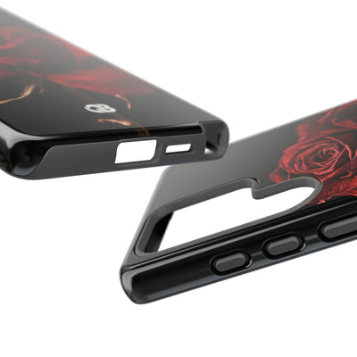 Crimson Noir Rose · Tough Phone Case for Samsung · Black