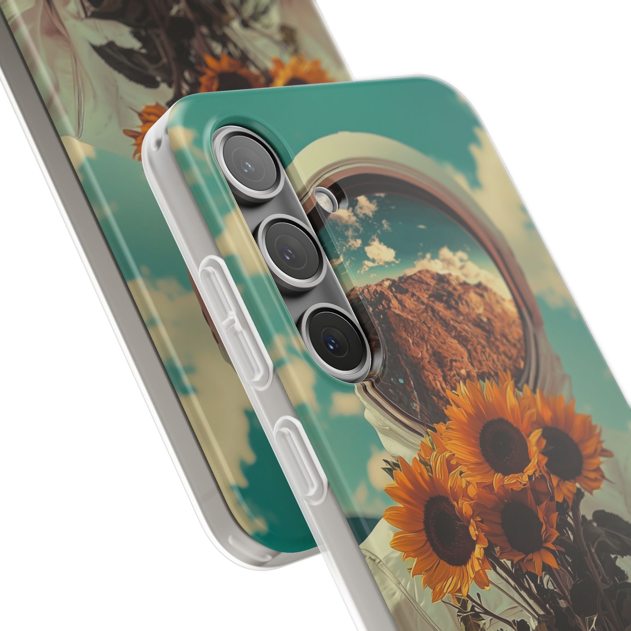 Sunflower Astronaut Samsung S24 Plus Case - Soft