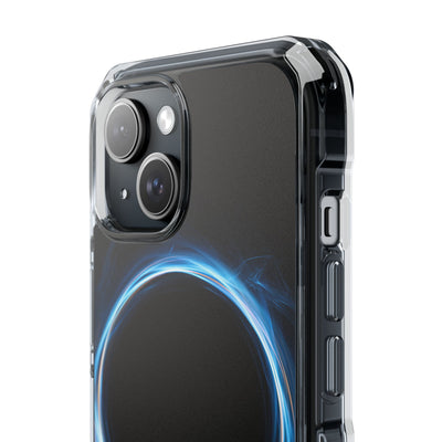 Luminous Corona · Clear Impact Magnetic Phone Case for iPhone · Blue