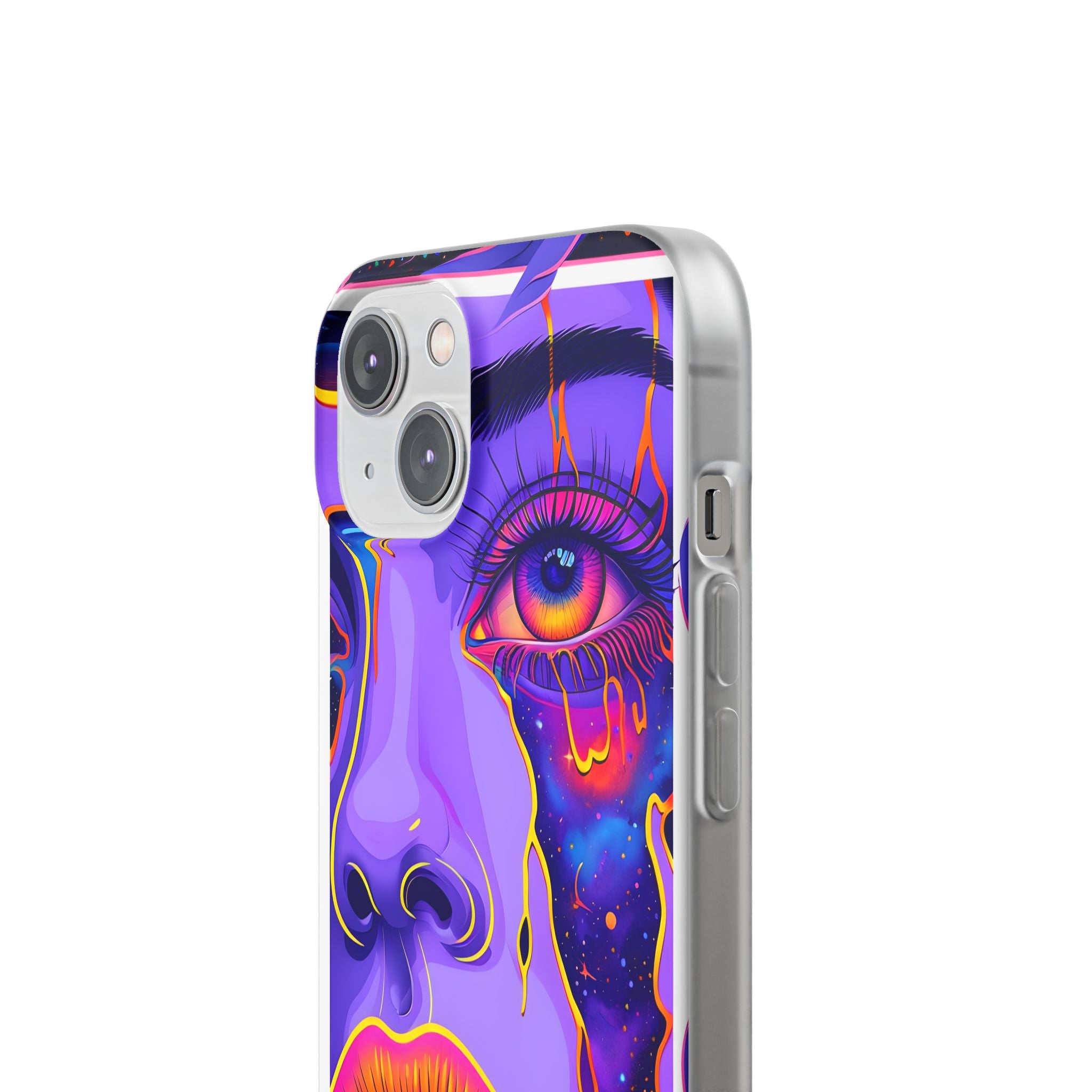 Violet Cosmic Gaze · Soft Custodia per iPhone