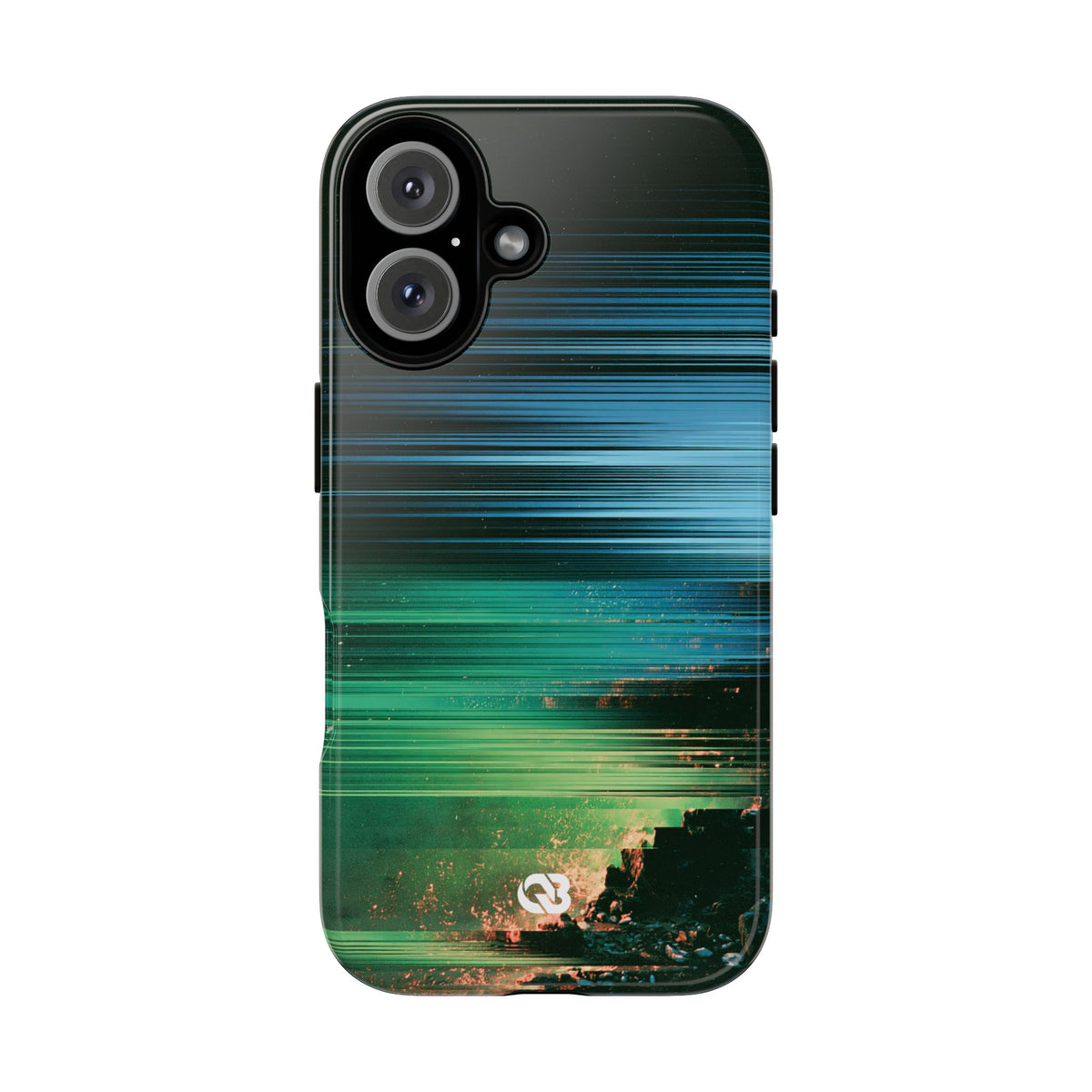 Digital Shoreline Drift · Tough Phone Case for iPhone · Teal