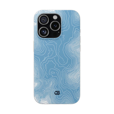 Blue Lite Phone Case for iPhone - Glacial Ridge Topo