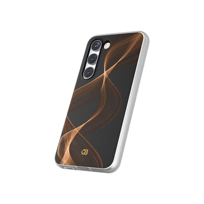 Brown Lite Phone Case for Samsung - Copper Silk Wave