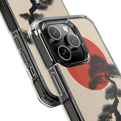 Beige Impact MagSafe Phone Case for iPhone - Kyoto Crimson Pine