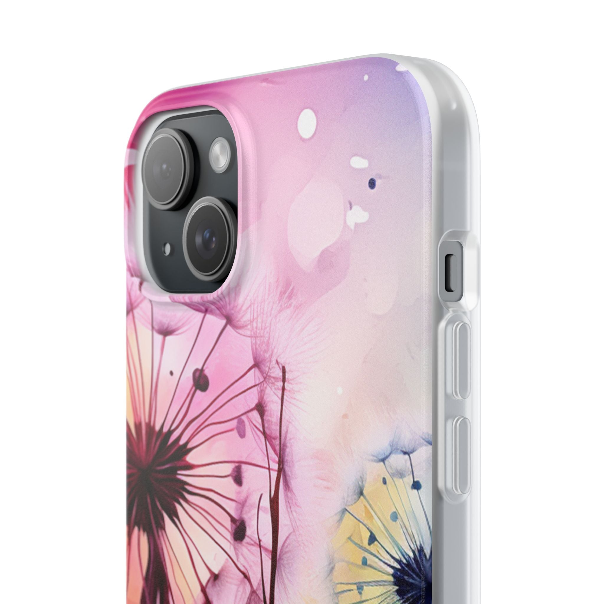 Dandelion Glow iPhone 15 Plus Cover - Blød