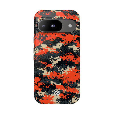 Signal Pixel Camo · Tough Phone Case for Pixel ·  Orange