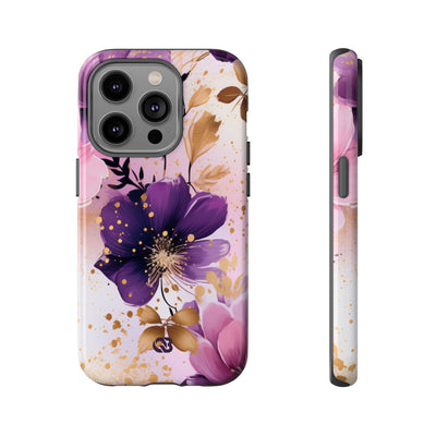 Gilded Violet Bloom · Tough Phone Case for iPhone