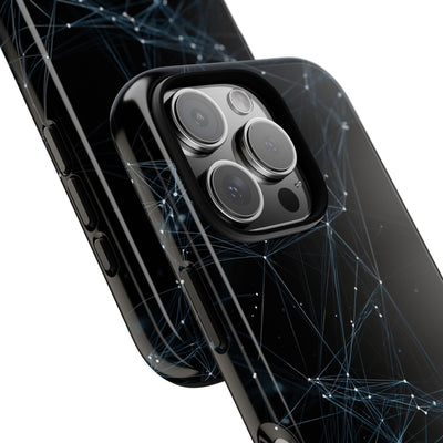 Black Tough Phone Case for iPhone - Arctic Neural Mesh