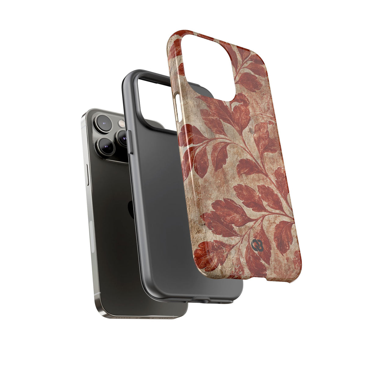 Terracotta Botanical Fresco · Tough Phone Case for iPhone · Red