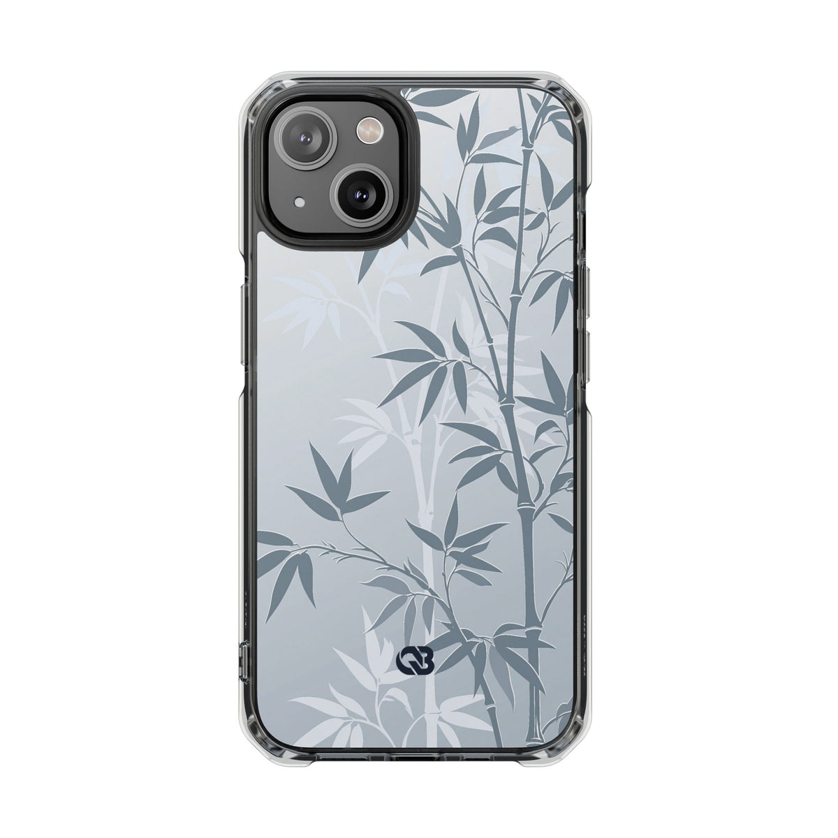 Misty Bamboo Grove · Clear Impact Magnetic Phone Case for iPhone ·  Blue
