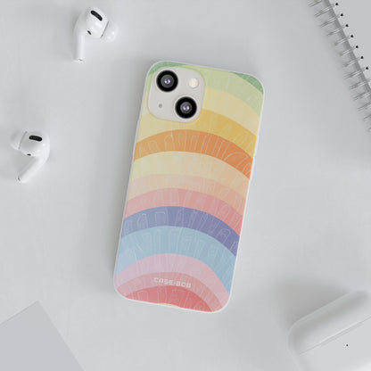 Pastel Regnbuebånd iPhone 13 mini Cover - Blød