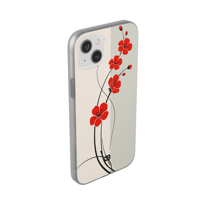 Red Lite Phone Case for iPhone - Crimson Plum Ink