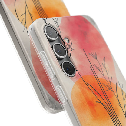 Kaareva varsi auringonlasku Samsung S24 -pehmeä suojakotelo