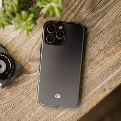 Grey Tough Phone Case for iPhone - Obsidian Ash Fade