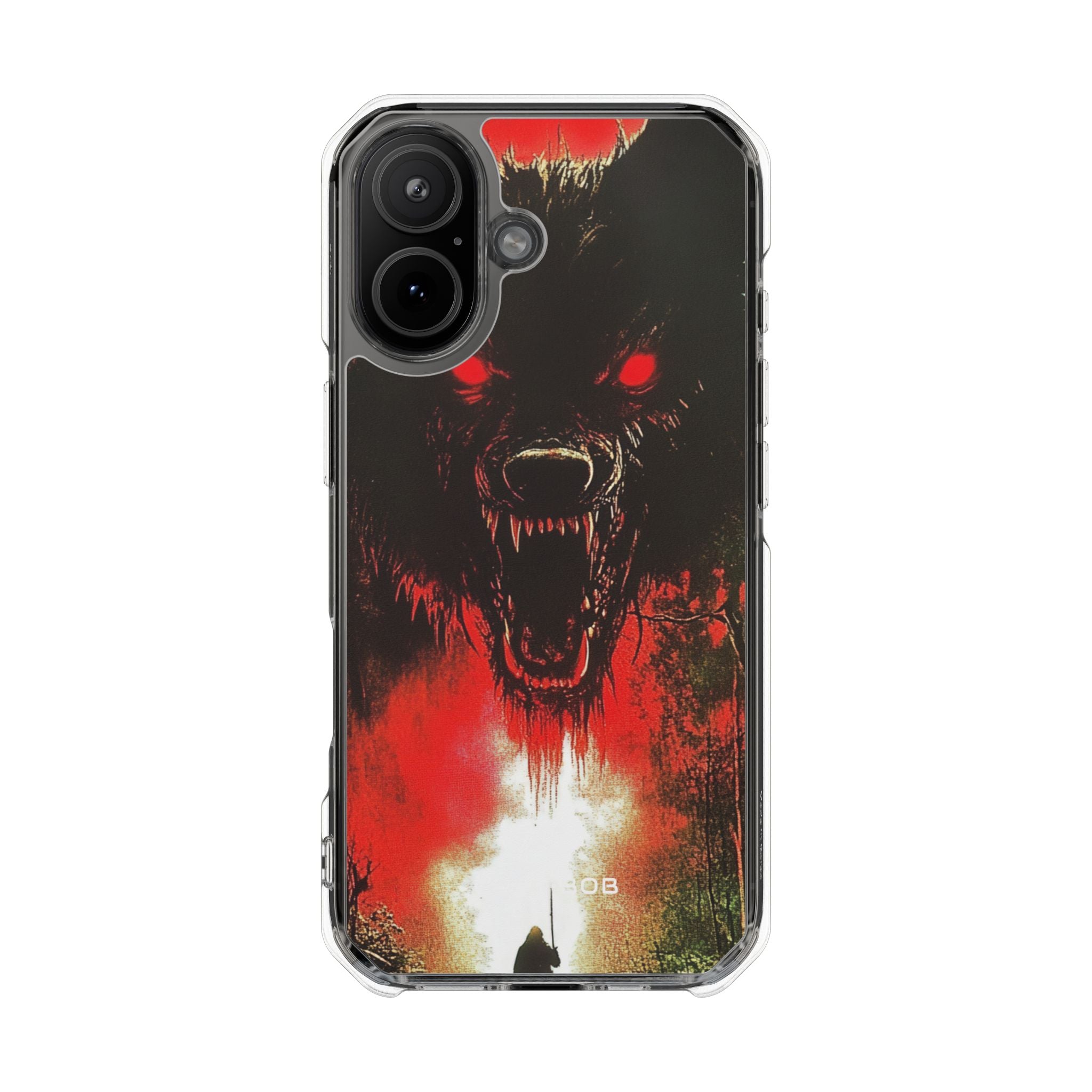 Red Moon Wolf iPhone 17 Case - Impact