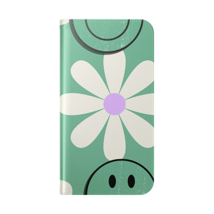 Smiley Daisy Glow - iPhone 16 Plus Case - Wallet