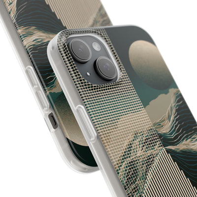 Green Lite Phone Case for iPhone - Lunar Moss Topography