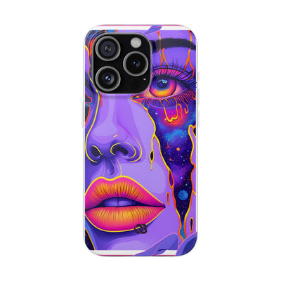 Violet Cosmic Gaze · Soft Custodia per iPhone