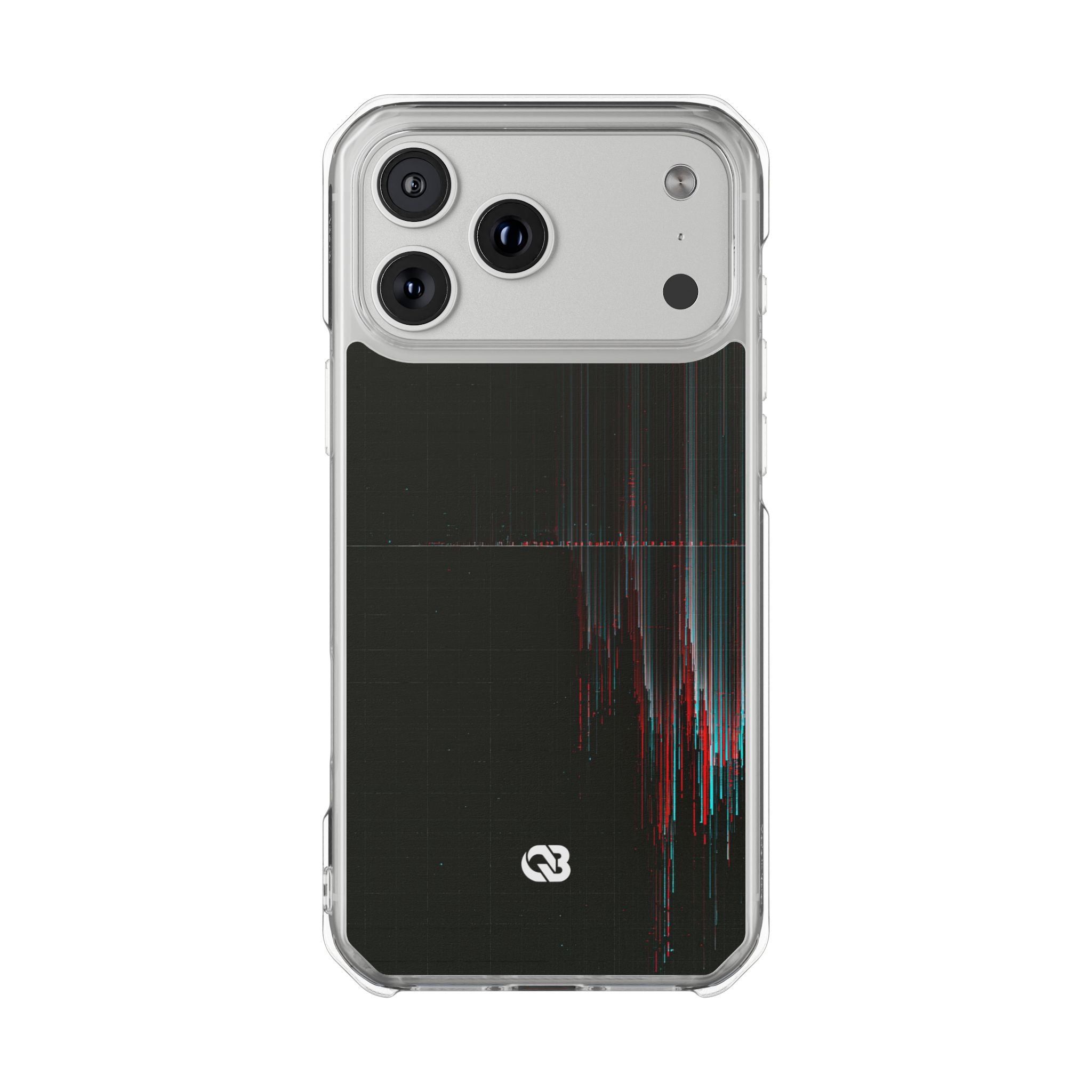 Black Impact MagSafe Phone Case for iPhone - Corrupted Data Stream