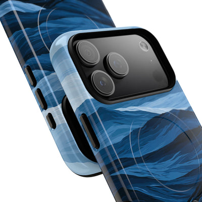 Blue Tough 2.0 Magsafe Phone Case for iPhone - Cobalt Ridge Tides