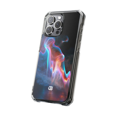 Neon Waveform · Clear Impact Magnetic Phone Case for iPhone · Black