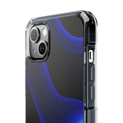 Blue Impact MagSafe Phone Case for iPhone - Electric Cobalt Flow