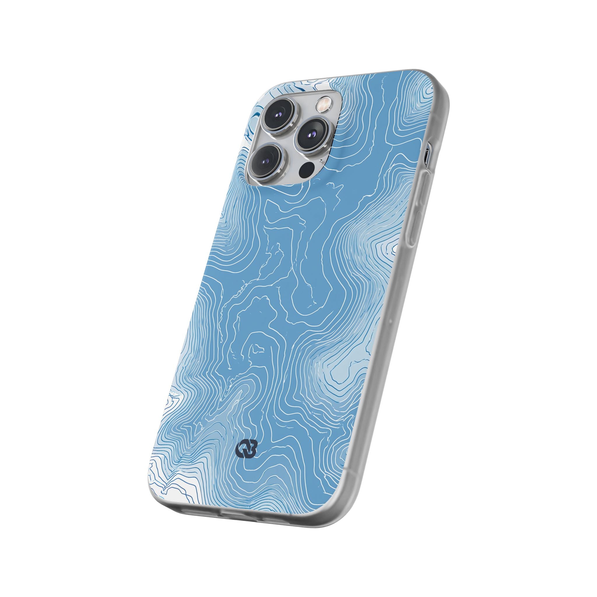 Blue Lite Phone Case for iPhone - Glacial Ridge Topo